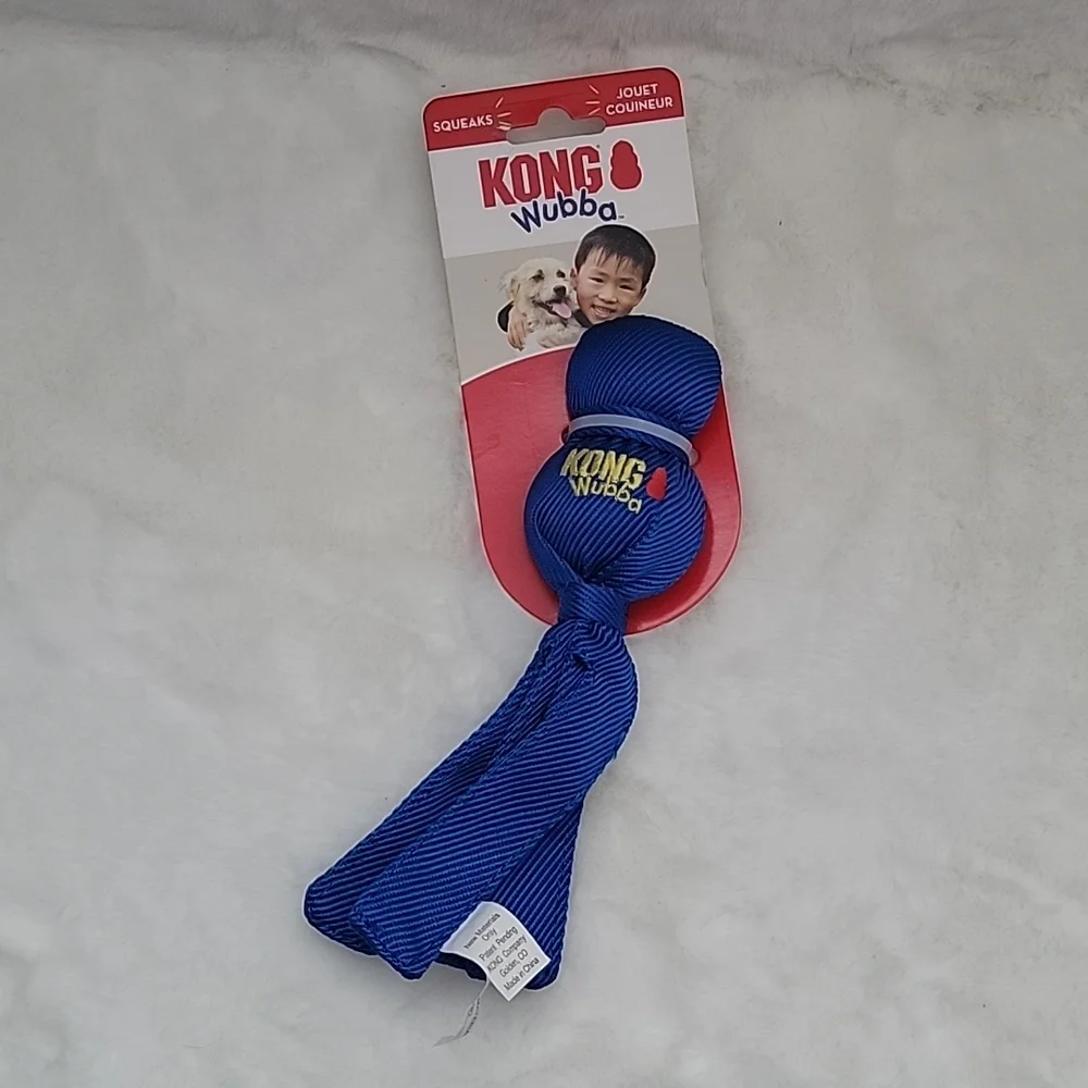 KONG Wubba Dog Toy Blue Small